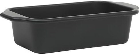 Oster Teston 9 x 5 Inch Loaf Pan, Nonstick Carbon Steel Bread Baking Pan, Matte Black, PFAS-Free, Oven-Safe, Easy Release Bakeware
