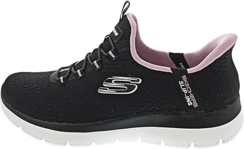 Skechers dam SUMMITS DREAM CHASER träningsskor, Black Mesh/Mauve Trim, 40 EU