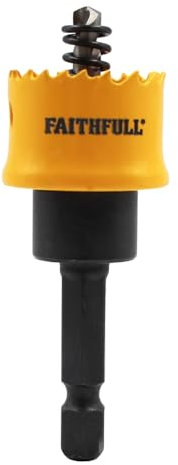 Faithfull FAIHSM22 Mini Holesaw, Fast-Cutting Hole Cutter for Sheet Metal, Stainless Steel, Aluminium - 22mm