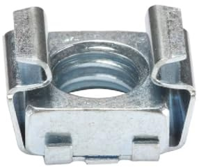 20 Pack Cage Nut, 3/8-16, Square Rack Mount Server Shelves Cabinet for Panel Range 0.028-0.056 in, Zinc Plated Steel