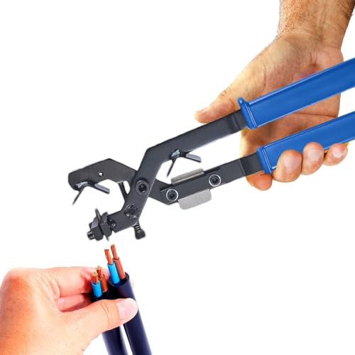 Pelacables | Alicate Pelacables Manual Ajustable con Tornillo de Sujeción | Herramienta Manual Resistente con Mango Ergonómico para Sujeción de Tornillos Corte y Cizalla Uso Industrial