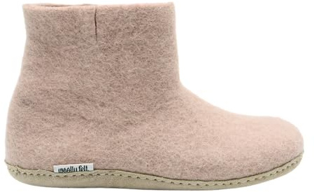 Light Pink Wool Boots, Handmade Felt Boots, Soft, Warm And Cozy Indoor Shoes (Light Pink, US Footwear Size System, Adult, Women, Numeric, Medium, 7.5)
