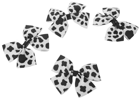 Toddmomy 4piezas Pinzas Pelo Estampado de Vaca para Niñas Pequeñas Pinzas de Cocodrilo Lazo de Vaca Lechera para Bebés Accesorios Cabello de Moda