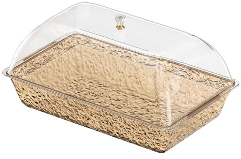 Acunny Serveringsfat för fest – cateringtallrikar för middag – 41,5 x 25,0 cm, serveringsfat för buffé, serveringsfat med fack och lock, för matlagning och förberedelse, snacks