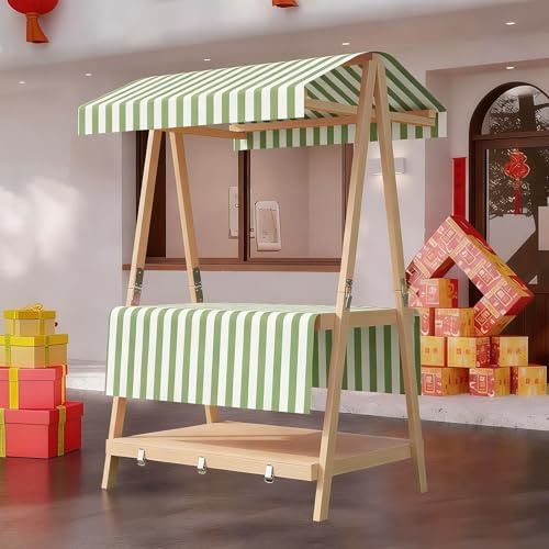 Carrito de venta plegable para exteriores con toldo, carrito de exhibición para comida callejera y eventos (55.1 x 74.8 pulgadas), portátil y versátil