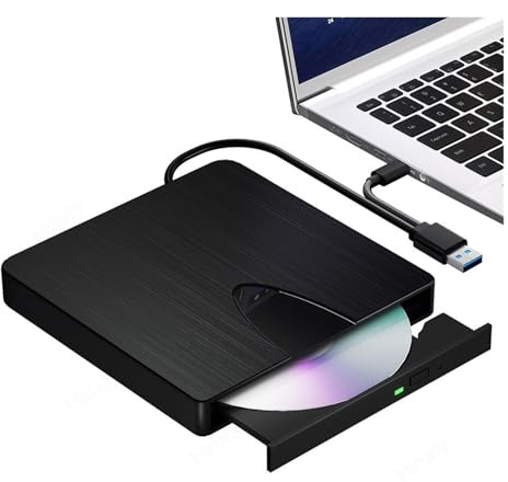 Reproductor de DVD, Unidad BLU Ray Externa - Unidad Óptica USB3.0 Y Tipo C Reproductor De CD DVD BLU Ray Lector Grabadora