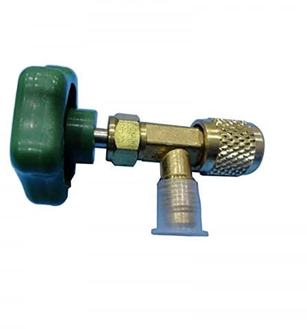 LLAVE SERVICIO VALVULA ENVASES GAS R600 ACOPLE ROSCA 7/16 SALIDA 1/4