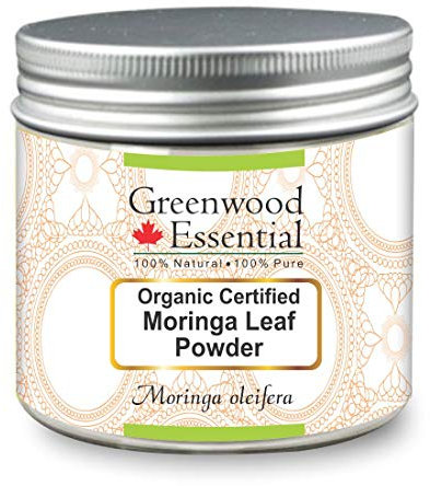 Greenwood Essential Poudre de feuille de moringa pure (Moringa oleifera) qualité thérapeutique 200 g