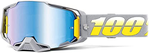 100% Sconosciuto Motocross Brille Armega Anti Fog Verspiegelt, Complex - Grau Gelb, 50721