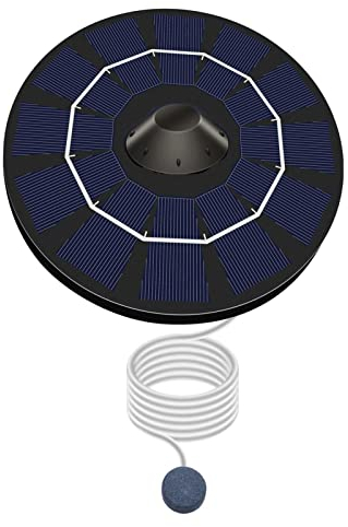 Solar Teichbelüfter, 6V 2.5W Luftpumpe Sauerstoffpumpe Für Garten, Teich, Aquarium, Gartenteich Belüftung Sauerstoffpumpe Teich Luftpumpe Teichpumpe Oxygenator Angelbelüfter Mit Rohr Luftblasensteinen