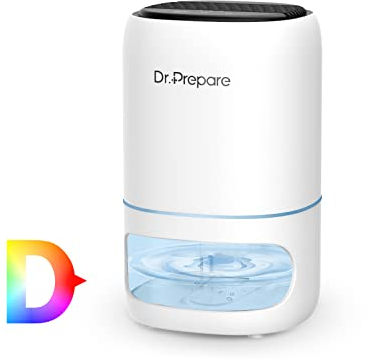 Dr.Prepare Luftentfeuchter Elektrisch 1L Entfeuchter Leise Luftentfeuchter Tragbarer Raumentfeuchter Stromsparende Luftentfeuchter 30m² Gegen Feuchtigkeit für Schrank Wohnzimmer Schlafzimmer Büro