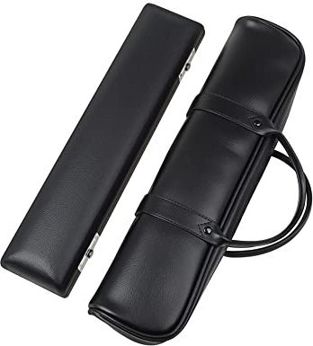 Qeunrtiy 16-Loch-FlöTen-Ledertasche und -Set Tragbare Wasserdichte Leder-FlöTentasche Schutz für HolzbläSer MusikzubehöR