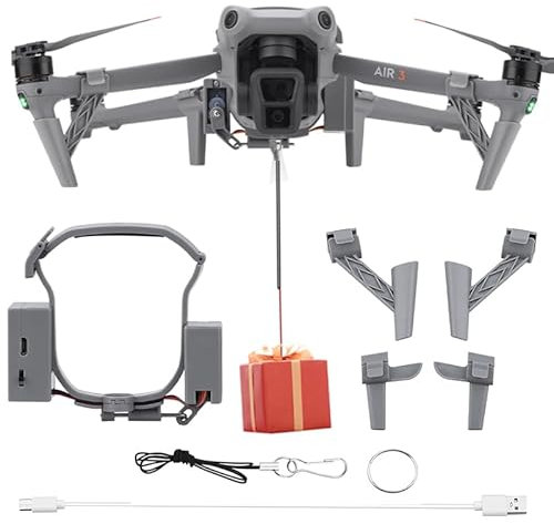 BeisDirect Sistema Airdrop para dron para DJI AIR 3, accesorios, dispositivo de liberación de caída de carga útil/entrega/transporte para DJI Air Aerial Gift Thrower Accesorios
