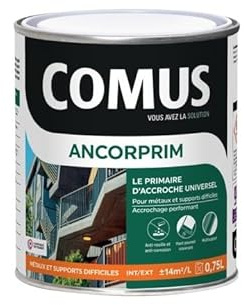 ANCORPRIM blanc 0,75L Primaire d'accrochage universel pour métaux ferreux et supports difficiles - COMUS