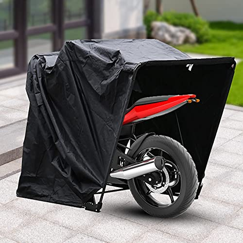 Motorcykeltält, universellt fällbart garage motorcykelgarage, motorcykelskydd vattentät, presenning motorcykel, vinter motorcykel snö garage vikbar motorcykel tältgarage UV skyddad vattentät 270 x 105