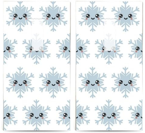 20 einzelne Taschentücher Weihnachten Niedliche Schneeflocke. 2 Packungen mit 10 einzelnen Papiertaschentücher bedruckt als Geschenk.