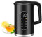 Bollitore Elettrico, 1,7L Portatile Bollitore Elettrico senza BPA, 2000 W, Acciaio Inox, Bollitore Acqua Temperatura Regolabile 40°-100°C con 13 Impostazioni, Display LED Touch, Nero