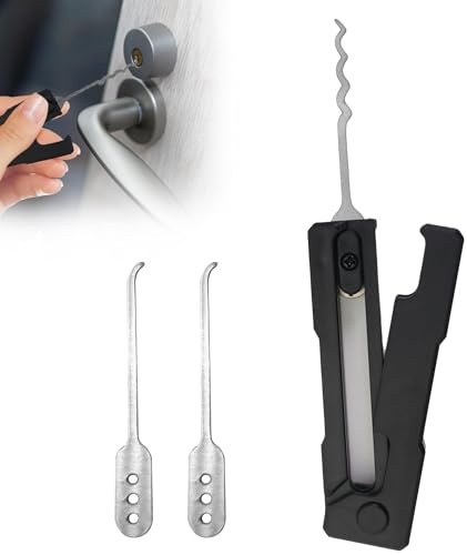 1PCS Lock Picking Fidget Portable Lockpicking Tool Clock Pick Set Locksmith Tools for Training Lock Picking Set Professional Clock Pick Set Locksmith Tools