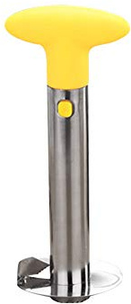 Cortador de piña de acero inoxidable, cortador de frutas de acero inoxidable, cortador de frutas, pelador, cuchillas para quitar vástagos, fácil de usar y limpiar
