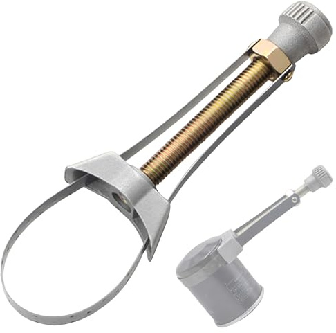 URYVAIW Chiave per Filtro Olio, Chiave Smontaggio Filtri Olio Auto, Chiave per Cinghia di Rimozione Del Filtro Dell'Olio, Chiave Smontaggio Filtri Olio Auto, Campo di Serraggio da 65 mm-130 mm