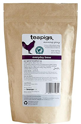 Teapigs Everyday Brew Loose Leaf Tea - Whole Leaf English Breakfast Blend - Assam, Rwandan & Ceylon Black Tea - Full-Flavoured & Rich - Great Taste Award Winner - 250g (1 Pack)