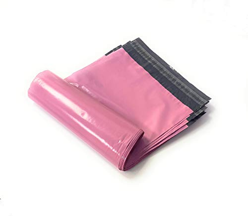 Rosa postväskor plast post post porto polyeten stark självtätning 40 x 53 cm (16 x 21 tum) - 50 väskor