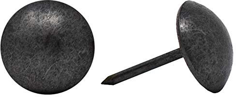 ComfortStyle Premium Upholstery Tacks, Nailhead Decorative Trim for Furniture, 7/16-inch Diameter (100, Black Pearl)