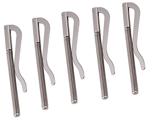 Ejoyous 5 Stück Geldklammer Geld Clip Klemme Brieftasche Spring Silber mit Anti-Rutsch-Gewindebasis Geld Clip Bar DIY-Tool für Bifold Echtes Leder Geldbörse Kreditkarteninhaber