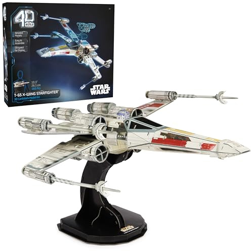 4D Build, Star Wars T-65 X-Wing Starfighter 3D Model Kit, Star Wars Collectible & Desk Décor, Adult Puzzle, Gift Ideas for Ages 12 & Up