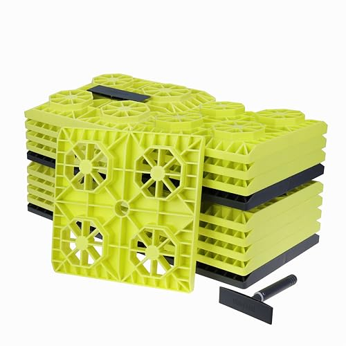 LTWHOME Caravan Levelling Ramp Sets Heavy Duty for Leveling Single and Dual Wheelsand Jacks 21.5 * 21.5cm (Pack of 20)