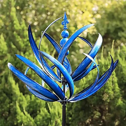 Gardenn Wind Spinner, Metal Wind Spinners For Yard And Gardenn, Decorative Harlow Wind Spinner With Stake, Metal Gardenn Sculptures, Yard Art Gardenn Lawn Decor