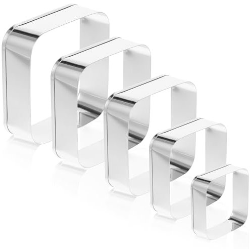 JJUNW Lot de 5 emporte-pièces carrés pour sandwich, fruits et légumes, moule à pâtisserie, emporte-pièce pour le déjeuner des enfants, emporte-pièce pour la pâtisserie