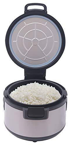 Riskokare, 19 l 100 W multikokare, dubbel temperaturkontroll, uppvärmningstemperatur 68 ℃, varmhållningsfunktion, non-stick innerkruka, för ris, gröt, soppa
