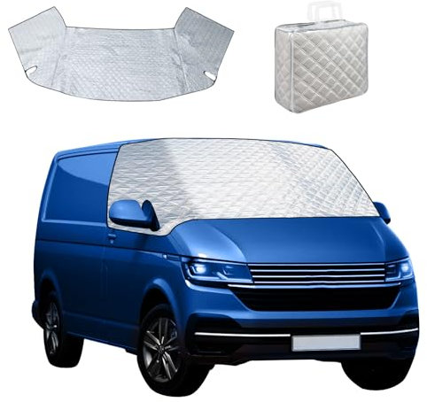 Cubierta térmica externa para parabrisas VW T4, cubierta plegable impermeable para parabrisas de color plateado, protección solar contra heladas, protección solar UV, resistente a la intemperie,