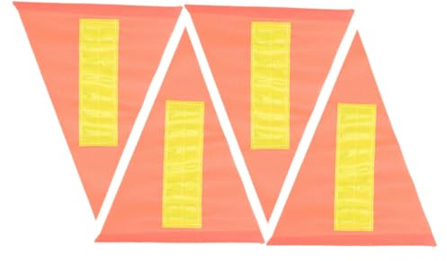 BESPORTBLE 4pcs Reflective Triangular Bicycle Safety Flags for Riding