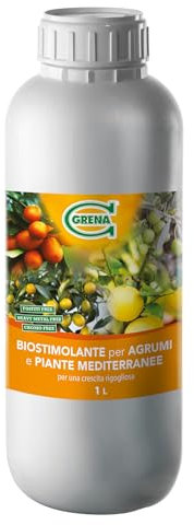 Concime liquido Biostimolante per AGRUMI, LIMONI, OLIVO e PIANTE MEDITERRANEE - IDROGRENA (1 litro)
