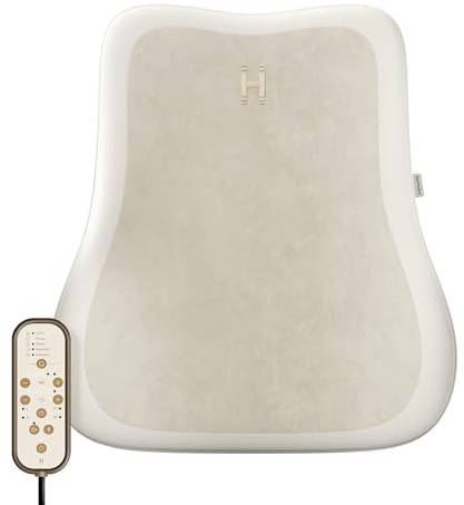 Homedics Bridge Cuscino massaggiante vibroacustico - Massaggiatore per schiena da sedia, 5 tracce audio e streaming Bluetooth, Onde sonore a bassa frequenza per calmare corpo e mente