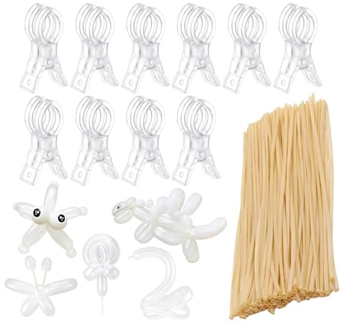 Clips d'arche à ballons - 8,99x2,54 cm Attaches transparentes pour bande | Clips robustes à ressort de - Pour Extérieur Jardin Fête Anniversaire Remise Des Diplômes Photo Piscine