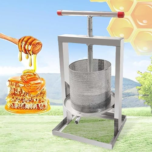 smielatore per apicoltura Pressa per miele in acciaio inox large bee honey press extractor Attrezzatura apicoltura per estrarre il miele forniture api miele,vino,frutta,cera,4L