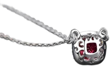 925 smycken 10 * 10 mm ädelstenar halsband för kvinnor smaragd safir rubin zirkon halsprydnad gåva