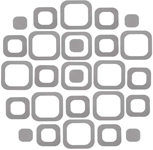 20 Pieces Adhesive Square Bath Treads Non-Slip Bathtub Stickers Non Slip Traction to Tubs Bathtub Stickers Adhesive Decals Appliques for Bath Tub Showers, Pools, Boats, Stairs (Gray)