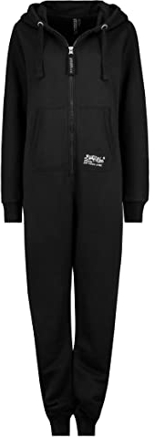 Eight 2 Nine Damen Sweat Overall Einteiler Onesie Black S/M