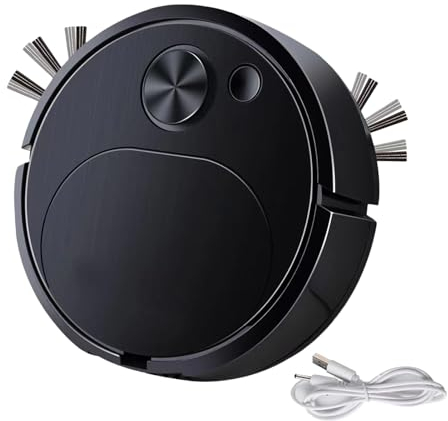 Robot Vacuum Cleaner, Rechargeable Household Robot Vacuum Cleaner, Sweeping Robot Mop, Ultra Thin Robotic Vacuum with Mop, Smart Sweeping Mopping Robot Hoover for Pet Hair, Hard Floor, Tile