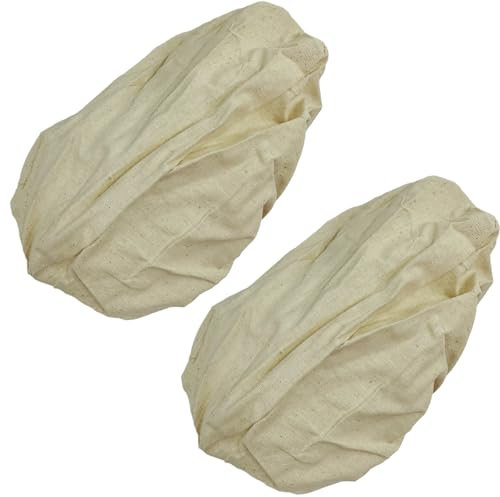 2 forros ovalados de 9.8 pulgadas para cesta de prueba de pan, forro de ratán para hornear, tela a prueba de Banneton, cesta de fermentación para suministros de horneado (25 x 15 x 8 cm)