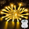 Bzavor 1 Stück Lichterkette Außen Batterie, 2M 20 LED Lichterkette mit Timer 6h, IP65 Wasserdicht LED Lichterkette mit Batterie, Lichterkette Weihnachtsbaum innen Batterie für Weihnachtsdekorationen