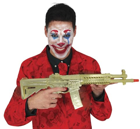 FIESTAS GUIRCA | Rifle Ruso Dorado (58 cm) - Arma de Juguete para Disfraz de Superhéroes y Villanos, Juglar y Halloween - Accesorio para Fiestas y Celebraciones - Oro