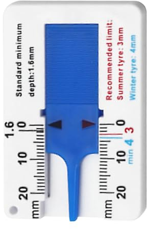 Misuratore di profondità del nastro di rotolamento della zona pneumatici 0-20 mm | Misuratore di profondità pneumatici | Profondità regolabile del nastro di auto