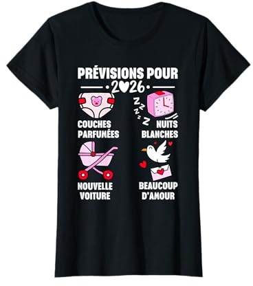 Femme bientôt Maman 2026 Annonce Humour, Cadeau Future Maman 2026 T-Shirt