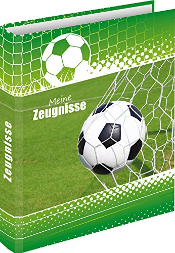 RNKVERLAG Zeugnisringbuch / Zeugnisringbuch / 'Fußball' (Grün, DIN A4, 4-Ringmechanik)