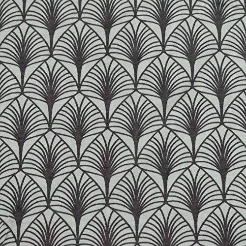 MAGAM-Stoffe Prag Blätter Jersey Stoff Oeko-Tex Meterware 50cm (Mint)